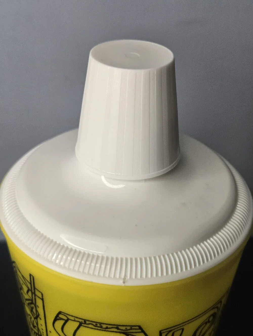 Vintage MCM 1960s Yellow Cocktail Shaker w Cap+ Strainer + Cocktail Recipes